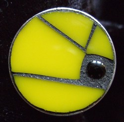 ring, geel, zwart, doorsnede 25 mm